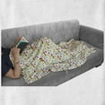 thumbnail image 6 of Caterpillar Soft Flannel Fleece Throw Blanket, Colorful Preschool Concept of Cheerful Caterpillars on Tree Branches Pattern, Cozy Plush for Indoor and Outdoor Use, 50" x 60", Multicolor, by Ambesonne, 6 of 6