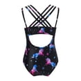thumbnail image 2 of iiniim Kids Girls Printed Sleeveless Ballet Dance Costume Gymnastics Leotard Athletic Activewear 4-16 Black 16, 2 of 7