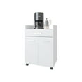 thumbnail image 4 of FM FURNITURE Burnside Kitchen Cart with 2 Doors and 1 Drawer, White, 4 of 6