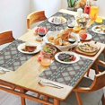 thumbnail image 2 of Brown Ethnic Feather Pattern Summer Placemats Table Placemats Set Of 4-Linen Kitchen Washable Placemats Table Mats 11.8"x17.7" Non-Slip Heat Resistant, 2 of 6