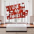 thumbnail image 2 of Ambesonne Family Kitchen Curtains, Family Love Heart Art, 55"x39", Orange White, 2 of 3
