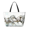 thumbnail image 2 of Easygdp Running White Horses Bolsa de Viaje de Playa de Gran Capacidad, Bolsa Tote Perfecta para la Playa, Escapadas de Fin de Semana y Viajes, 2 of 7