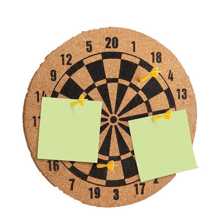 Cork Dartboard Memo Bulletin Board Wall Mount 5.9" Dia Small Memo Board Pinboard