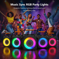 thumbnail image 4 of JAUYXIAN Karaoke Machine with 2 Wireless Microphones, 40W Bluetooth Speaker with 6.5" Subwoofer, RGB Party Lights, AUX/USB/TF Card, 4 of 9