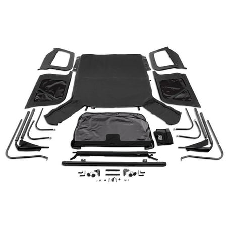 Rugged Ridge by RealTruck Complete Soft Top for Wrangler TJ | Black Diamond | 13783.35 | Compatible with 1997-2006 Jeep Wrangler TJ w/ Steel Half Doors