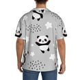 thumbnail image 5 of Wukai Pandas Men's Casual Short-Sleeve Button Down Shirt - Lightweight Summer Dress Shirt for Daily Wear-Large, 5 of 7