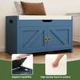 thumbnail image 5 of Uforic Shoe Bench with Storage Cabinets, Entryway Storage Bench Shoe Rack Organizer Unit , Blue, 5 of 9