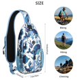 thumbnail image 5 of Crossbody Sling Backpack for Women Men Whale Octopus Sea Life Nautical Blue Shoulder Sling Crossbody Casual Chest Bag for Travel Sports Running Hiking, 5 of 6