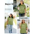 thumbnail image 7 of XCHQRTI Be Kind Womens Shirt Plus Size Graphic Tees Short Sleeve O Neck Summer Casual T Shirt, 7 of 7