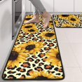 thumbnail image 2 of Kitchen Rugs Sets Of 2,Leopard Sunflower Pattern Anti Fatigue Kitchen Mat Rugs Non Slip Washable,Decorative Kitchen Floor Mats for Kitchen,Sink,Laundry,17"x47"+17"x47", 2 of 5