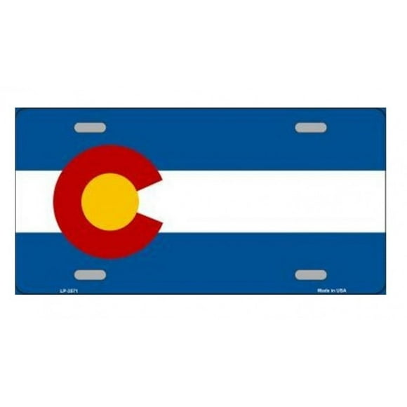 Colorado State Flag Metal License Plate