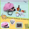 thumbnail image 5 of Desktop ornament,Mini Doll School Miniature Doll Stuff Accessories For 11.5 Inch Doll DIY Toy Set Include Miniature Book Tiny Backpack Glasses Blackboard Clipboard Pencil Ruler, 5 of 9