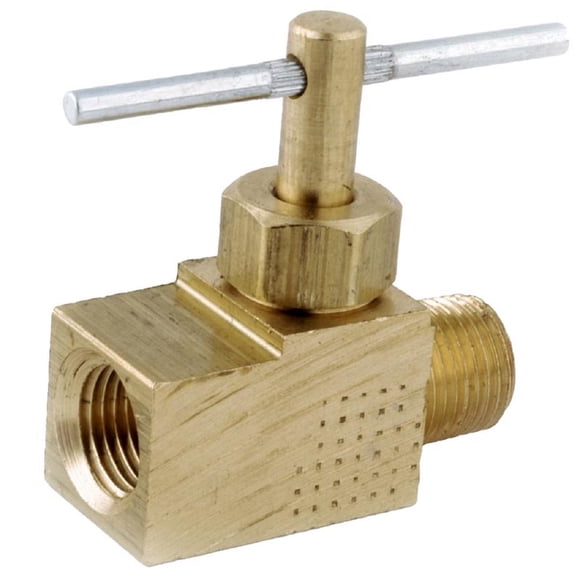 Válvula de aguja Anderson Metals Latón 1/4 pulg. Hembra x 1/4 pulgadas. MILPA