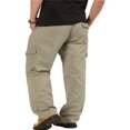 thumbnail image 3 of Mens Loose Cargo Pants Casual Elastic Waist Solid Color Straight Leg Work Pants, 3 of 6