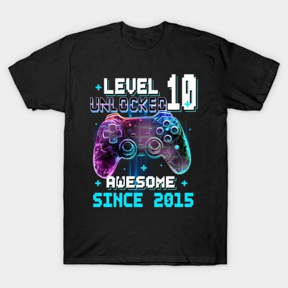 9th Birthday Boy Level 9 Gamer 9 Year Video Game Partypng T-shirt