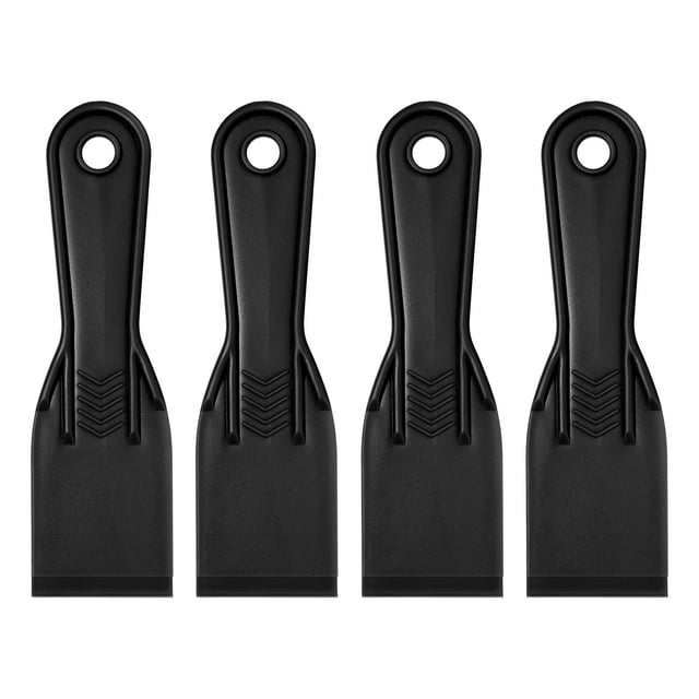 Uxcell 4pcs Putty Scraper 1.5" Plastic Flexible Tool for Pasting Plaster Repairing Walls