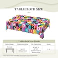 thumbnail image 4 of Happy Birthday Tablecloth Rectangle, Birthday Table Cloth for Home Party Dining Table Decor, Multi-Use Washable Bithday Gift Tablecloth, 4 of 6