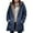 1-Navy, variant on LYXSSBYX Hooded Thickened Fleece Jackets for Women Zipper Winter Warm Long-Sleeved Loose Coats Soft Warm Thickened Lambskin Cardigan
