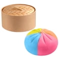 thumbnail image 2 of Juguete colorido con bollo al vapor y blandito con caja – Suave apretón sensorial de TPR, adorable decoración de escritorio Kawaii, juguete antiestrés portátil de 3,35 pulgadas para adultos, 2 of 8