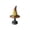 8"-E, variant on Witch Hat Lamp, Halloween Stained Glass Resin Witch Hat Desk Lamp, USB Powered Gothic Wizard Hats Night Light, Festive Atmosphere Night Light for Halloween Party Decor(8"-E)