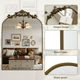 thumbnail image 6 of YVANLA 30"x42" Arched Vanity Bathroom Mirror Decorative Baroque Style Wall Mirror, Antique Bronze, 6 of 7