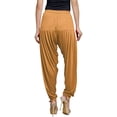 thumbnail image 3 of Stylesindia Solid Cotton Viscose Lycra Women's Patiala Harem Pants (Mustard), 3 of 3