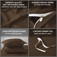 thumbnail image 5 of Alazuria Duvet Cover Set Soft Prewashed Microfiber with zipper and 4 corner ties Dark Brown color Queen size ( 90" x 90" ), 5 of 5