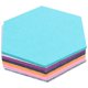 thumbnail image 1 of Juego de 6 tablones de anuncios hexagonales de fieltro Autoadhesivos, Adhesivos para notas fotográficas Tableros de pared de espuma de colores decorativos con 6 chinchetas 5,5 x 5 x 0,2 pulgadas, 1 of 5