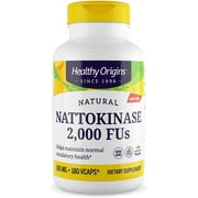 Healthy Origins Nattokinase 2,000 FU's (100 mg, Non-GMO, Gluten Free, Circulatory Support), 180 Veggie Caps