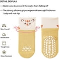 thumbnail image 3 of Toddler Non Slip Crew Socks Anti Skid for Baby Little Boys Girls Kids, 3 of 6