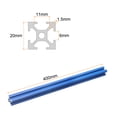 thumbnail image 2 of 2 Pcs t Slot 2020 Aluminum Extrusion Profile 150mm 6 inch, European Standard Anodized Black Extrusion Frame, 2 of 6