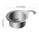 thumbnail image 2 of Cesta de drenaje para fregadero de cocina Estante de colador colgante de acero inoxidable | Separación en seco y húmedo | Orificios de filtro finos para la prevención de obstrucciones | Cesta de, 2 of 3