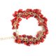 thumbnail image 1 of Xiao Hua Pulsera de cuentas hecha a mano, ideal para hombres y mujeres, con borlas de cristal de piedra natural irregular y gota de agua de piedra triturada (roja)., 1 of 5