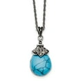 thumbnail image 1 of Collier Antique Turquoise/Marcasite en Acier Inoxydable 18 Po, 1 of 3