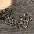 thumbnail image 4 of Racing Butterfly 2pcs Vintage Alloy Hollow Flower Hinge Furniture Hardware DIY Box Metal Hinges, 4 of 8
