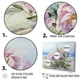 thumbnail image 3 of Designart "Serene Beachside Purple Peonies" Peonies Floater Framed Wall Decor, 3 of 5