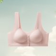 thumbnail image 4 of Gkeoshab Bras for Women Women's Casual Comfort Front Closure Bra Soft Skin-Friendly Non-Wired Bralette for Mature Ladies Pink 44, 4 of 4