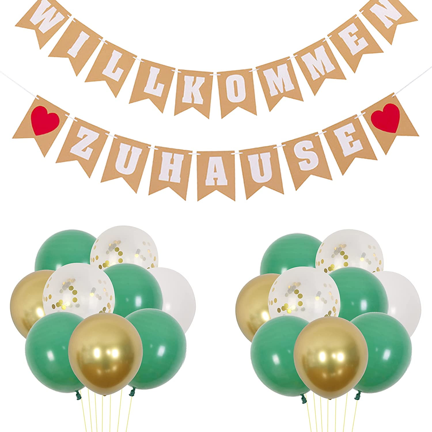 Home Party Decorations Home Banner Olive Green and Gold