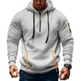 thumbnail image 3 of YATELLE Tactical Hoodies for Men Quarter Zip Pullover Men Vintage Workout Hoodies with Pockets Military Tactical Sweatshirt, 3 of 5