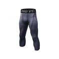 thumbnail image 1 of Topumt Men's Compression Capris Gym Sports Tights Running Basketball 3/4 Pants Tight fit, 1 of 5
