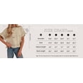 thumbnail image 7 of PUWEI Women's Crochet Short Sleeves Sweater Round Neck Ruffled Hem Pullover Casual Knit Top Blouse, 7 of 7