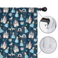 thumbnail image 4 of Blackout Kids Curtains,Dark Blue Princess Castle Pattern Childrens Insulated Curtains Set Of 2,Bedroom Essentials,Toddler Room Decor 42"x54", 4 of 5