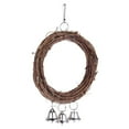 thumbnail image 2 of Vine Ring Parrot Swing Natural Mini Hanging Parrot Toy with Bells, 2 of 6