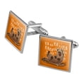 thumbnail image 1 of Laughing Hyena Square Cufflink Set - Silver or Gold, 1 of 5