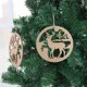 thumbnail image 2 of 10 piezas de colgantes creativos de alce de madera tallada para árbol de Navidad, utilizados para decoraciones navideñas para el hogar, bodas y más, 2 of 4