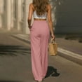 thumbnail image 5 of Mifsaly Womens Dress Pants for Work High Waisted Straight Leg Trousers Slim Fit Comfortable Business Casual Office Outfits with Pockets Pink,M, 5 of 8