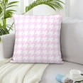 thumbnail image 6 of ZICANCN Pink Thousand Bird Check Throw Pillow Covers, Bed Couch Sofa Knit Decorative Pillow Covers for Living Room Farmhouse, 26"x26", 6 of 8