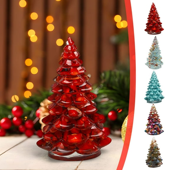 Viflosae Christmas Decorations for Home Christmas Gifts Resin Christmas Tree Home Mini Decoration Christmas Tabletop Ornaments Ornaments Ornaments for Indoor and Outdoor