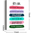 thumbnail image 2 of Positive Inspirational Quotes Wall Art Canvas,It''s OK Motivational Canvas Prints Framed Wall Art for Kids Room Nursery Décor,Encouragement Gifts for Kids Teens, 2 of 5