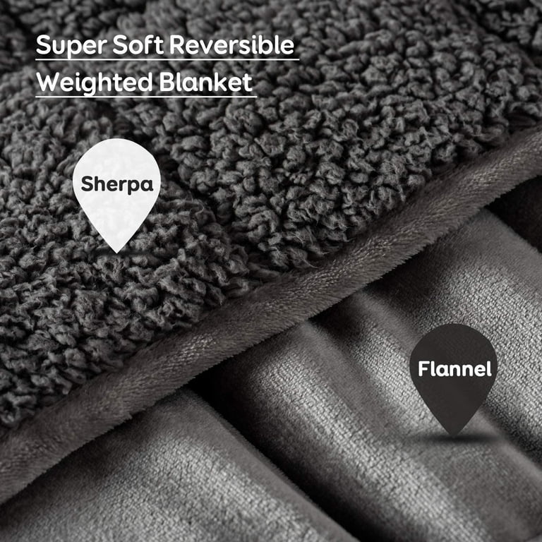 Sivio 15lbs Weighted Blanket for Adult Twin Size Fuzzy Heavy
